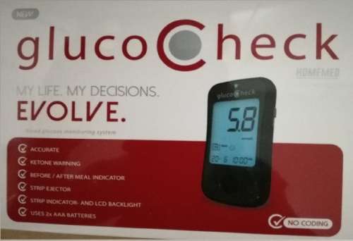GLUCO CHECK HOMEMED - BLOOD GLUGOSE MONITORING SYSTEM