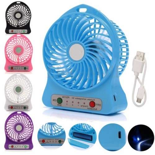 MINI COOLING FAN - USB RECHARGEABLE - WITH FREE RECHARGEABLE BATTERY