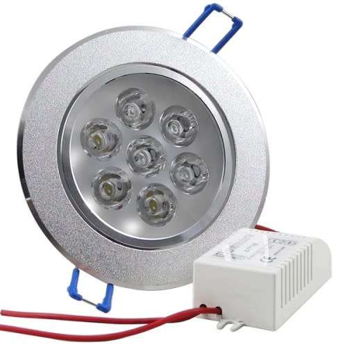 7W DOWNLIGHTS WITH CEILING FITTING - COMPLETE UNIT 12vdc - INCLUDES TRANSFORMER