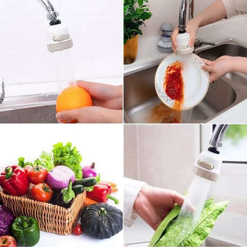 Water-Saving Universal Splash-Proof Head-Beige