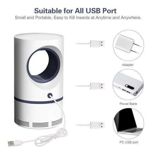 MOSQUITO KILLER LAMP - LED ANTI FLY REPELLENT MOSQUITO USB LAMP TRAPPER.