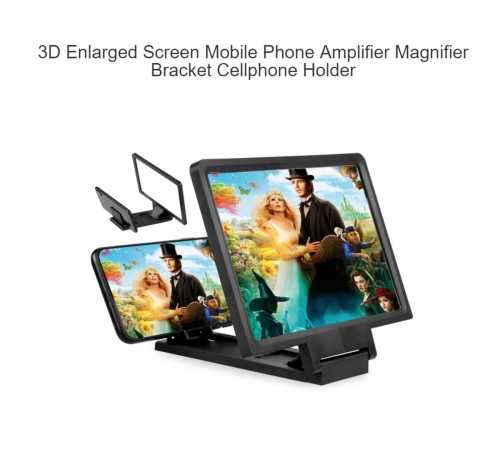 3D ENLARGED SCREEN MOBILE PHONE AMPLIFIER MAGNIFER HOLDER