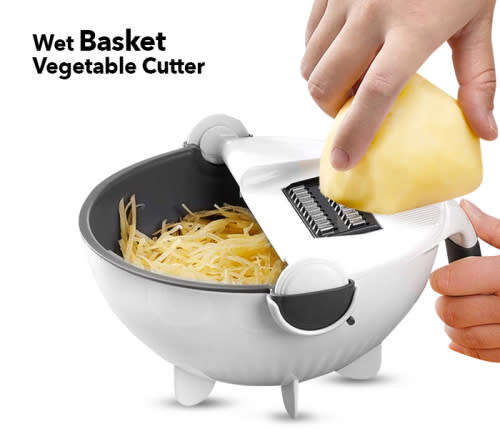 Multi-functional Vegetables Chopper/Wet Basket/ Cutter - 9 IN 1 USE