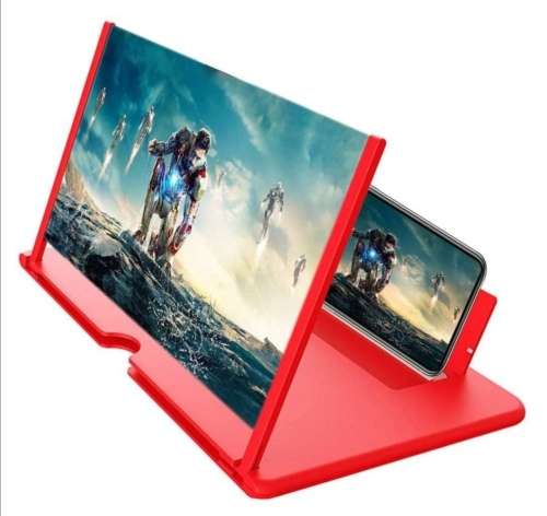 5D ENLARGED SCREEN MOBILE PHONE AMPLIFIER MAGNIFER HOLDER BLACK & RED