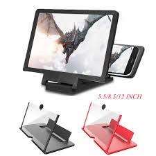5D ENLARGED SCREEN MOBILE PHONE AMPLIFIER MAGNIFER HOLDER BLACK & RED