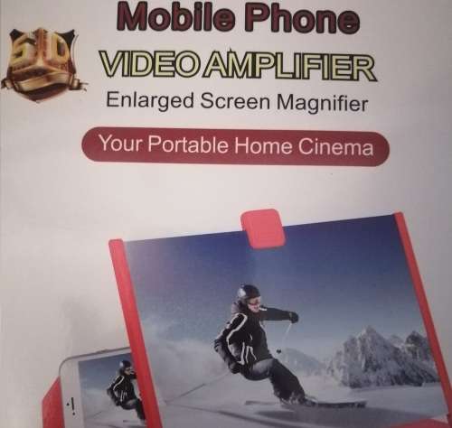 5D ENLARGED SCREEN MOBILE PHONE AMPLIFIER MAGNIFER HOLDER BLACK & RED