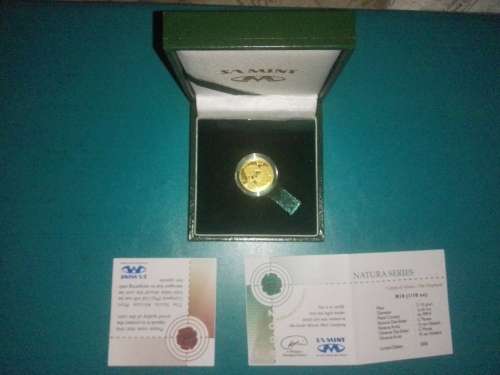 2008 South Africa Natura Elephant 24 carat Ten Rand Gold