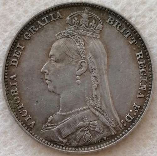 Great Britain 1892 Silver Shilling
