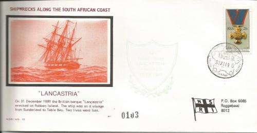 South Africa NSRI cover No 10 Lancastria as scan
