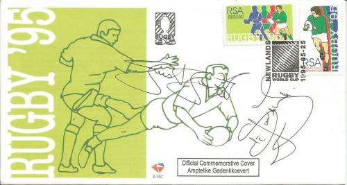 South Africa 95 World cup cover signed by Justin Swart and Stephen Terblanche as scan