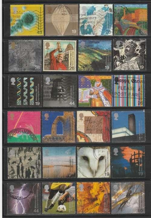 Great Britain good lot of 24 used Millenium Commemoratives  as scan