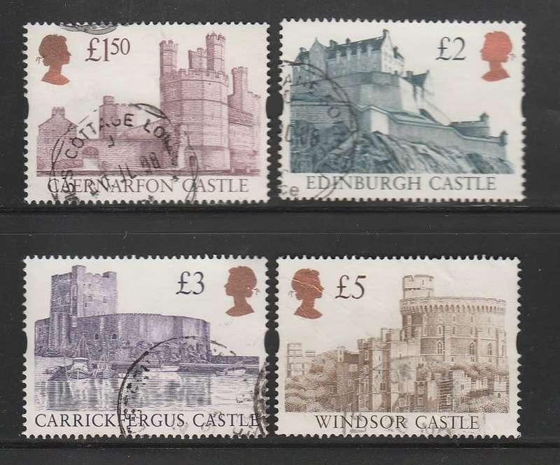 Great Britain Castle Hi value defins SG 1993 to 1996 as scan