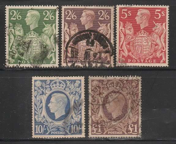 Great Britain Part set hi values used as scan