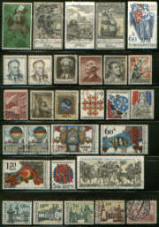 Czechoslovakia good 2 page lot of 62 stamps as scans
