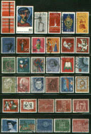 Germany good 2 page lot of 62 stamps as scans