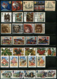 Great Britain Commemorative stamps 14 complete used sets as scans