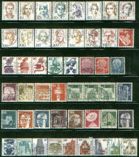Germany good 2 page lot of over 80 stamps as scans