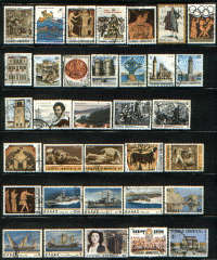 Greece good 2 page lot of over 65 stamps as scans