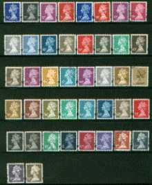 Outstanding Machin collection 153 different up to 5 Pounds as scans