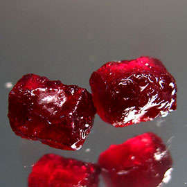 8.90 ct NATURAL BLOOD RED RUBY ROUGH  GEMSTONES x 2 Square