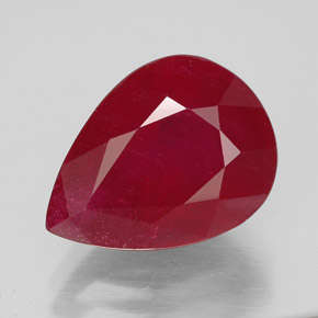 NATURAL 5.19 ct GHI Certified Natural Blood Red Ruby Pear cut  Gemstone - Certificate Included