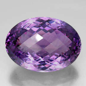 HUGE 53.2 ct MAGNIFICENT LAVENDER OVAL CUT AMETHYST AFRICA Gemstone
