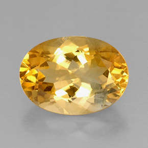 7.2 ct GOLDEN YELLOW OVAL FACETED CUT  CITRINE Gemstone
