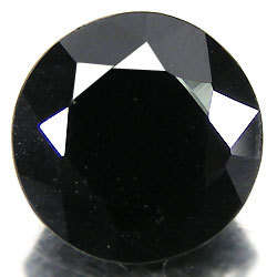 6.5ct ROUND BLACK MAN MADE DIAMOND - SPECTACULAR