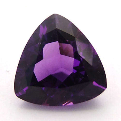 6.73 ct DARK PURPLE AFRICAN TRILLIANT CUT AMETHYST GEMSTONE