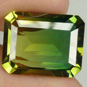 Gorgeous 8.29 ct Octagon Cut  Green & Golden Quartz Gemstone