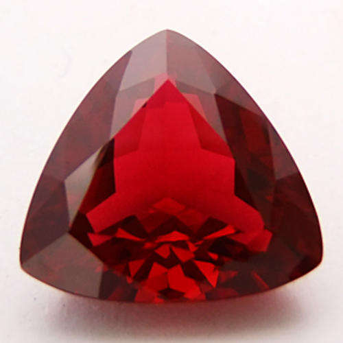23.63 ct BREATHTAKING RUBY RED TRILLIANT CUT TOPAZ GEMSTONE