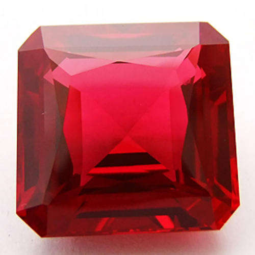 HUGE 33.58 ct BREATHTAKING RUBY RED EMERALD CUT TOPAZ GEMSTONE