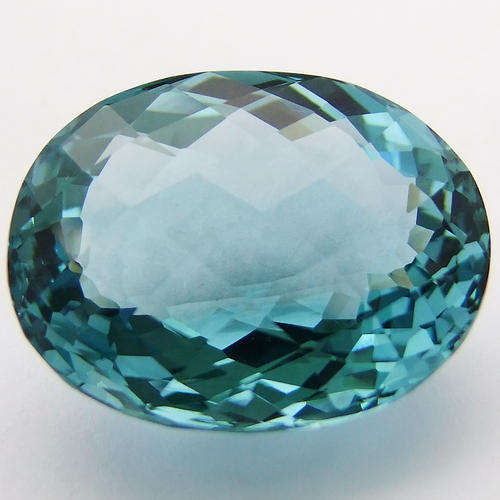 HUGE 41.28 ct AMAZING OVAL CUT LONDON  BLUE CHECKERBOARD TOPAZ GEMSTONE