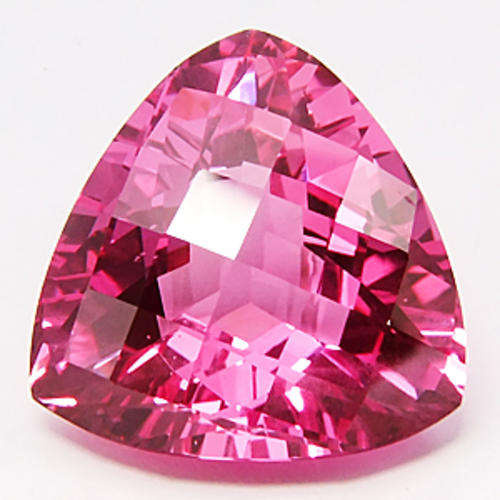 23.32 ct TRILLIANT CUT MAGNIFICENT PINK TOPAZ GEMSTONE