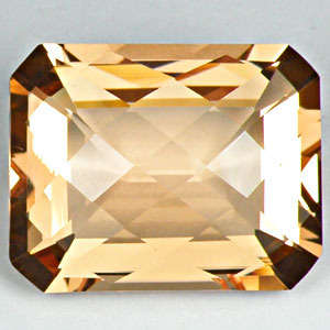 19.35 ct VVS SALMON PINK OCTAGON CHECKERBOARD CUT MORGANITE GEMSTONE