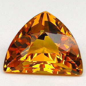 8.65 ct DAZZLING FANCY TRILLIANT CUT CITRINE GEMSTONE