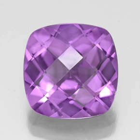 8.80 ct LAVENDER CUSHION CHECKERBOARD CUT AMETHYST GEMSTONE