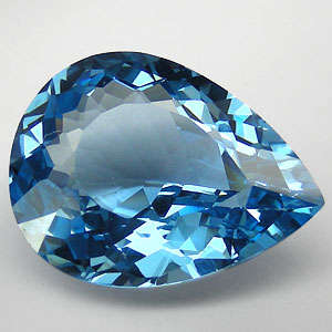 Glimmers of Glamour Collection - 16.05 ct  STUNNING SWISS BLUE PEAR FACET CUT TOPAZ GEMSTONE