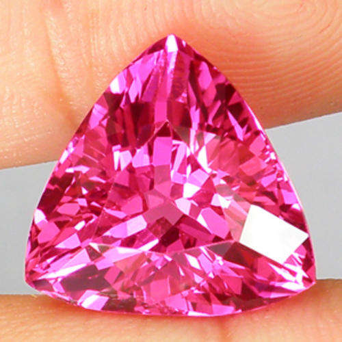 Glitters of Glamour Collection -12.75 ct BALLERINA PINK TRILLION CUT TOPAZ GEMSTONE