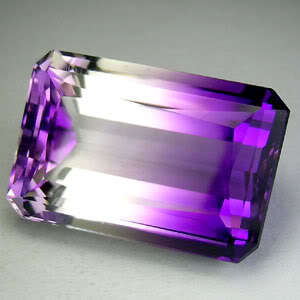17.40 ct VIVID BRAZILIAN   BI-COLOUR OCTAGON SCISSOR CUT AMETRINE