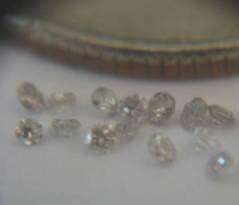5 LOOSE NATURAL WHITE DIAMONDS 0.02ct EACH 1mm