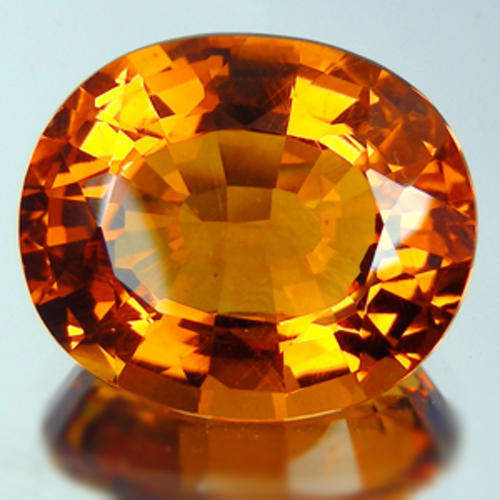 21.35 ct Classis Oval Red Orange  CITRINE -  Natural Gemstone