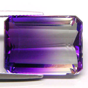 18.72ct OUTSTANDING~ EMERALD BI COLOUR AMETRINE BRAZIL