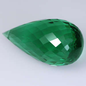 FULL of  FIRE -  33.24 ct BRIOLETTE TOP GREEN AMETHSYT GEMSTONE