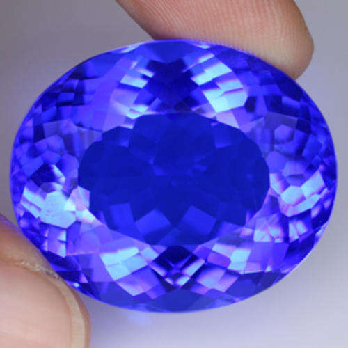 MAJESTIC 53.55 CT LUXURIOUS CORNFLOWER BLUE OVAL CUT QUARTZ GEMSTONE