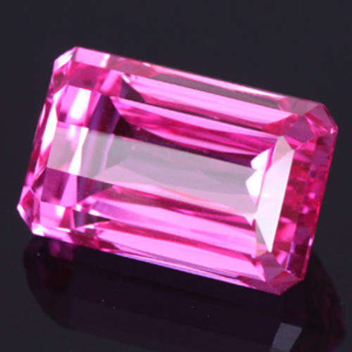 AMAZING 29.28 ct EMERALD CUT  HOT PINK TOPAZ  GEMSTONE