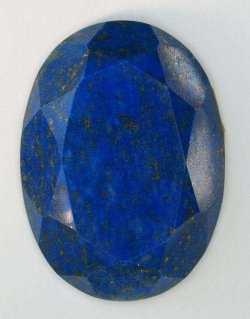 HUGE 56.7 ct CABOCHON BEAUTIFUL LAPIS LAZULI - AZURE BLUE with GOLDEN SPECS