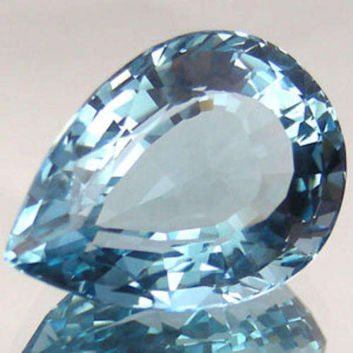 25.00 ct  BLUE AQUAMARINE BLUE  QUARTZ PEAR CUT GEMSTONE