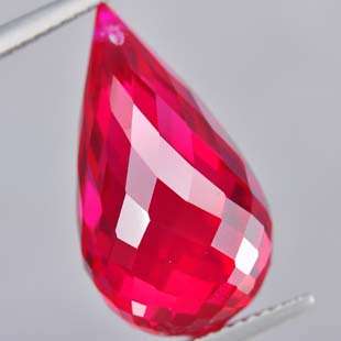 18.85 ct Spectacular Briolette Red TOPAZ Gemstone