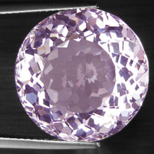 BRILLIANT 18.70 ct ROUND FACET CUT ADAMANTINE PINK KUNZITE Gemstone